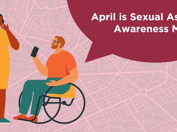 People discussing Sexual Assault Awareness Month.