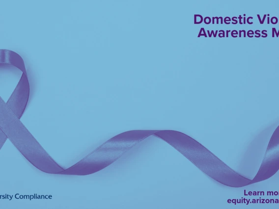 Purple ribbon with blue background