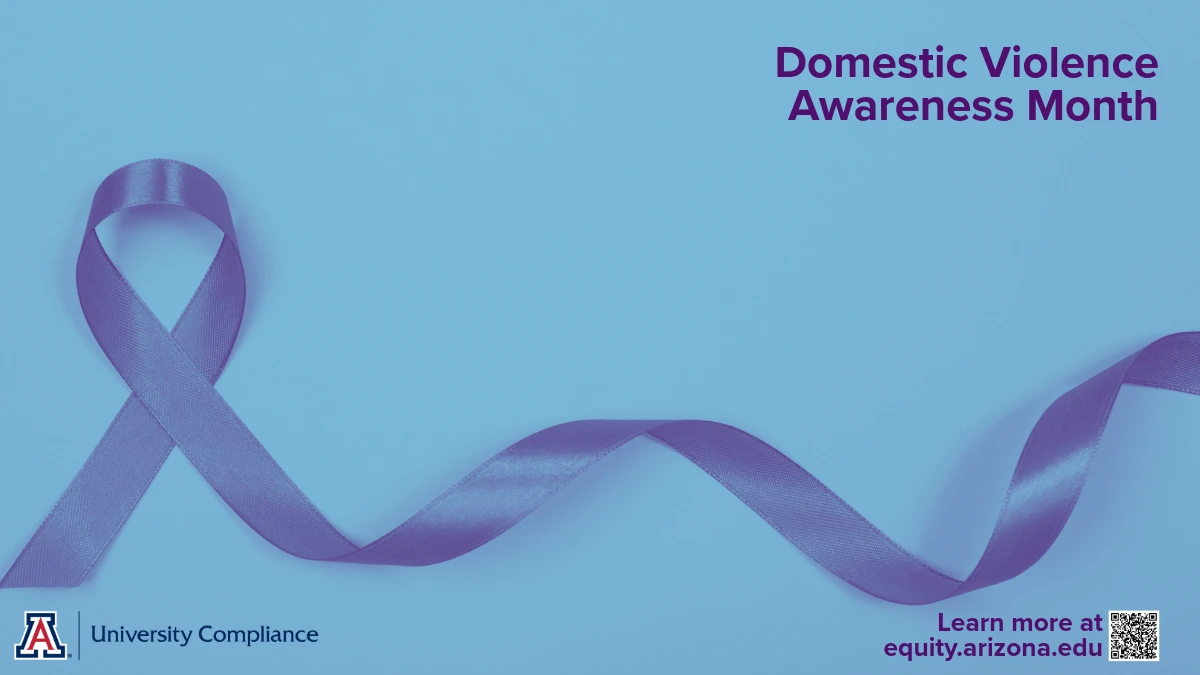 Purple ribbon with blue background